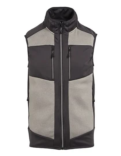 E-volve Unisex Knit Effect Stretch Bodywarmer - Mineral Grey/Ash (Heather)