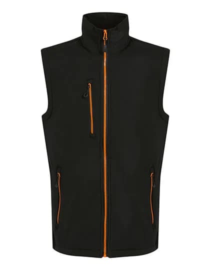 Navigate 2-Layer Softshell Bodywarmer - Black/Orange Pop