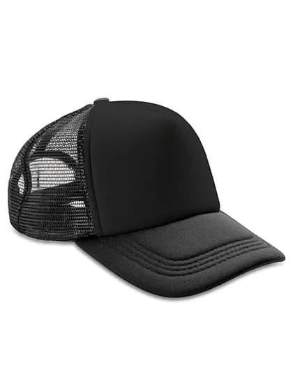 Detroit ½ Mesh Truckers Cap - Black/Black