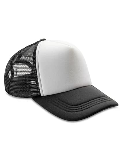 Detroit ½ Mesh Truckers Cap - Black/White