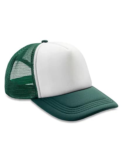Detroit ½ Mesh Truckers Cap - Bottle/White