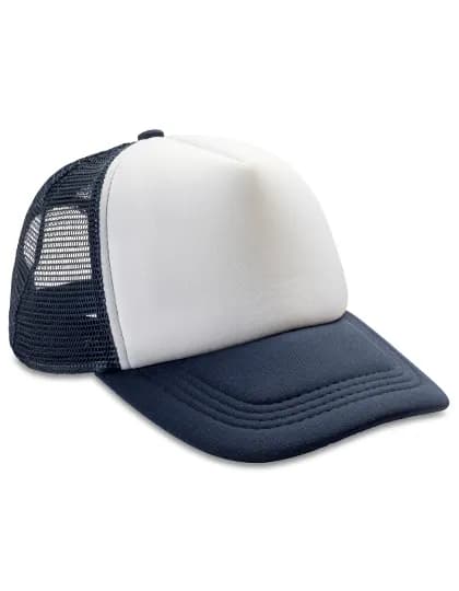 Detroit ½ Mesh Truckers Cap - Navy/White