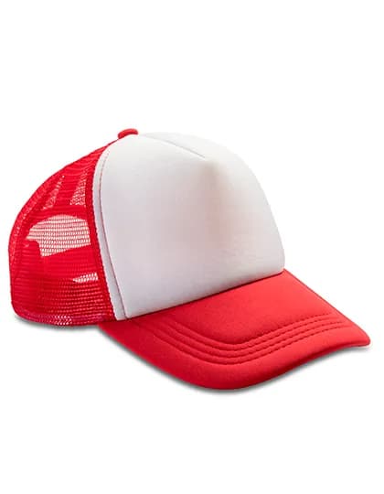 Detroit ½ Mesh Truckers Cap - Red/White