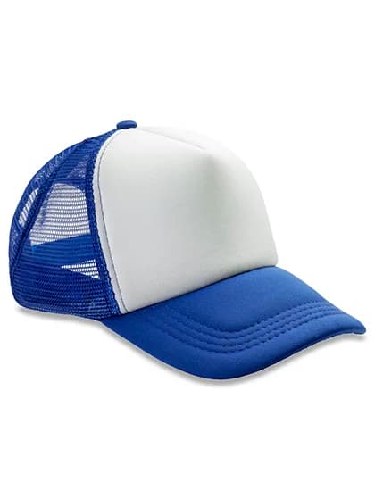 Detroit ½ Mesh Truckers Cap - Royal/White