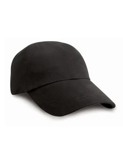 Low Profile Heavy Brushed Cotton Cap - Black