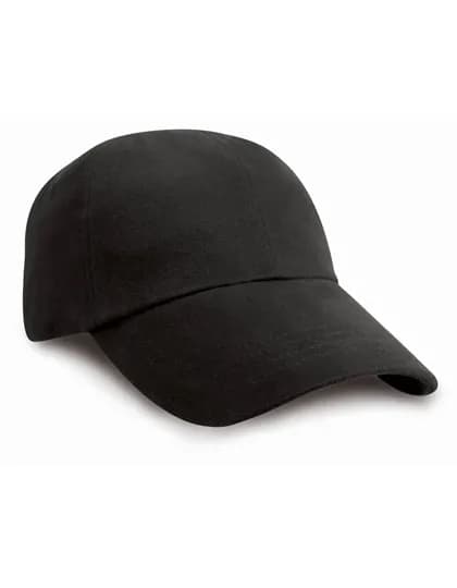 Junior Heavy Brushed Cotton Cap - Black