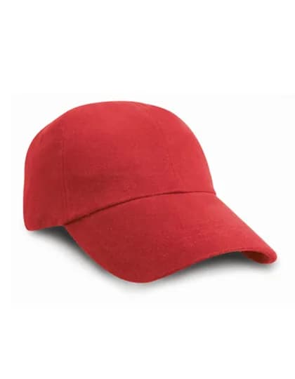 Low Profile Heavy Brushed Cotton Cap - Red