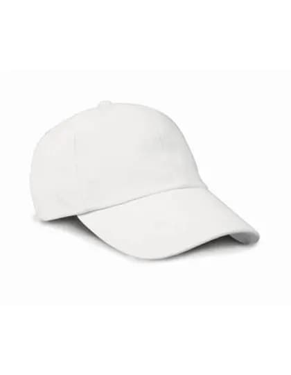 Low Profile Heavy Brushed Cotton Cap - White