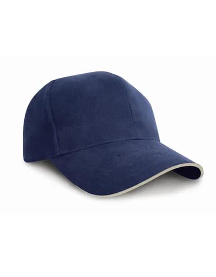Pro-Style Heavy Cotton Cap - Navy/Natural