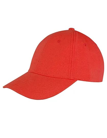 Memphis Brushed Cotton Low Profile Cap - Red