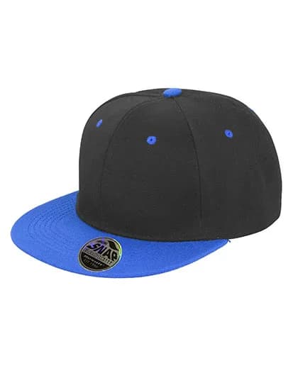 Bronx Original Flat Peak Snapback Dual Colour Cap - Black/Azure
