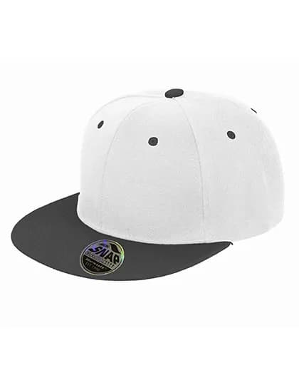 Bronx Original Flat Peak Snapback Dual Colour Cap - White/Black