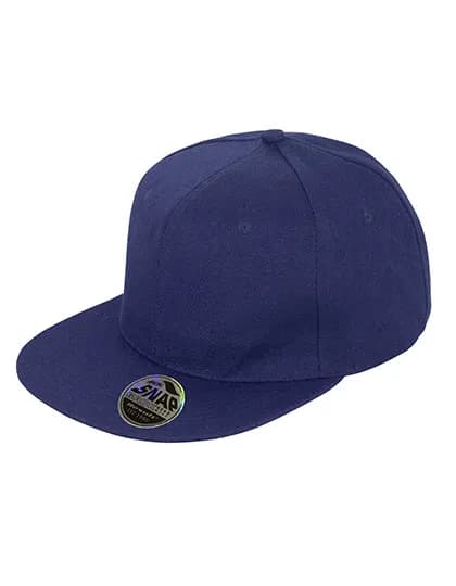 Bronx Original Flat Peak Snapback Cap - Navy