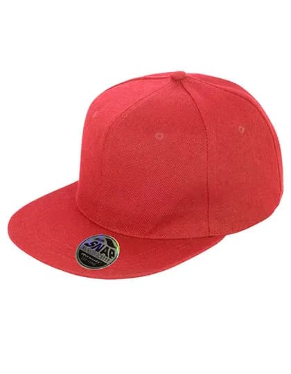 Bronx Original Flat Peak Snapback Cap - Red