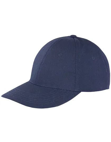Memphis Brushed Cotton Low Profile Sandwich Peak Cap - Navy/White