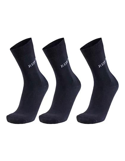 Casual Socks (3 Pair Banderole) - Black/Grey