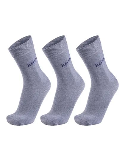 Casual Socks (3 Pair Banderole) - Grey Melange/Dark Blue