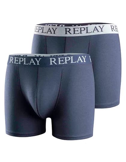 Men´s Boxer Short (2 Pair Box) - Dark Blue/White