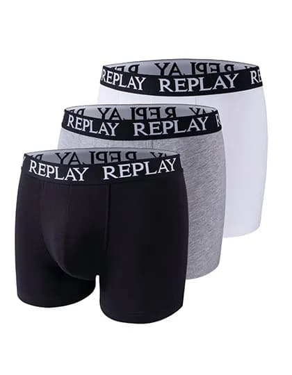Men´s Boxer Short (3 Pair Box) - Black/Grey Melange/White