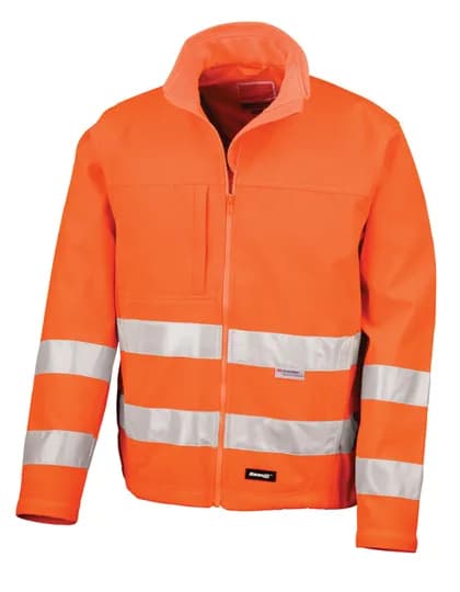 High Vis Soft Shell Jacket - Fluorescent Orange