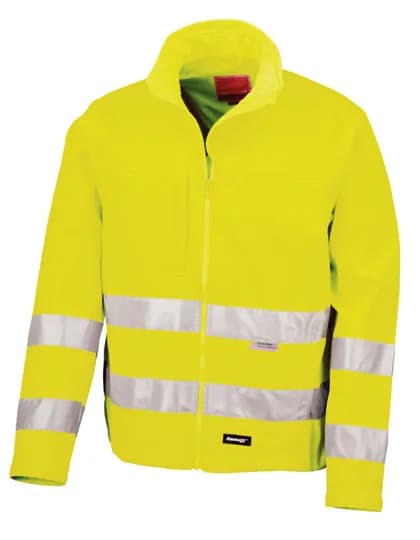 High Vis Soft Shell Jacket - Fluorescent Yellow