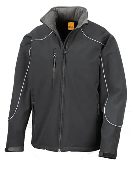 Hooded Soft Shell Jacket - Black/Black