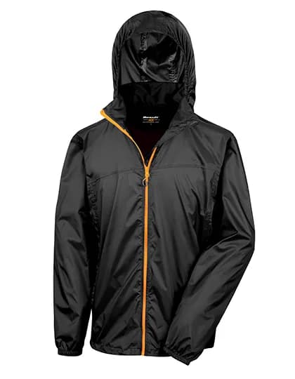 Urban HDi Quest Lightweight Stowable Jacket - Black/Orange