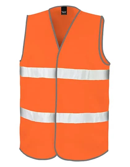 High Vis Safety Vest - Fluorescent Orange