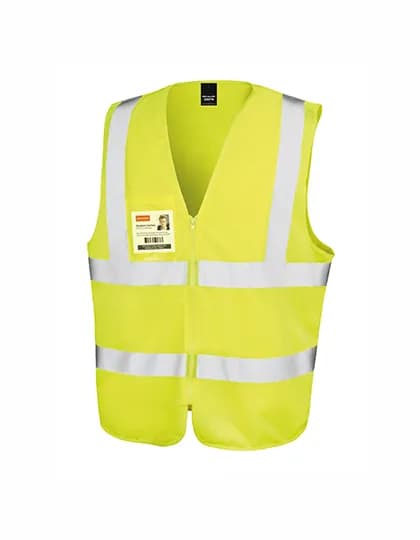 Zip I.D. Safety Tabard - Fluorescent Yellow