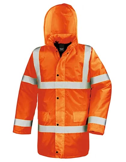 High Vis Motorway Coat - Fluorescent Orange
