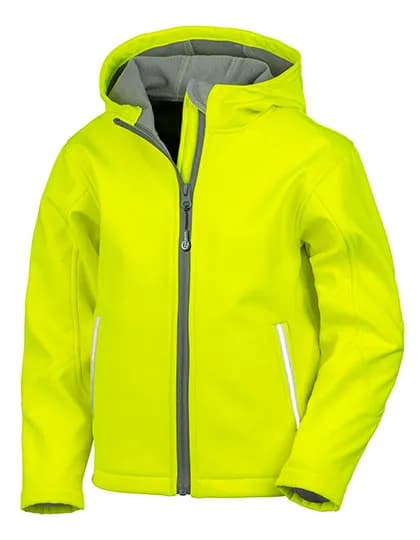Youth TX Performance Hooded Soft Shell Jacket - Neon Yellow