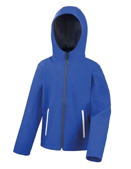 Junior TX Performance Hooded Soft Shell Jacket - Royal/Navy