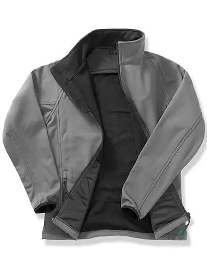 Mens Printable Softshell Jacket with Recycled Fleece Inner - Charcoal/Black