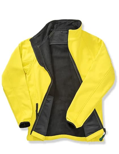 Women´s Printable Softshell Jacket with Recycled Fleece Inner - Yellow/Black
