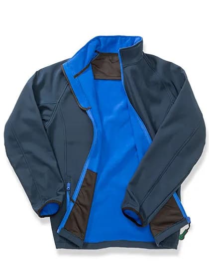 Mens Printable Softshell Jacket with Recycled Fleece Inner - Navy/Royal