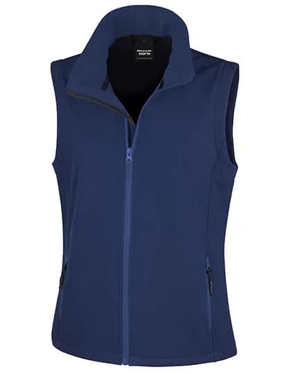 Women´s Printable Softshell Bodywarmer with Recycled Fleece Inner - Navy/Navy