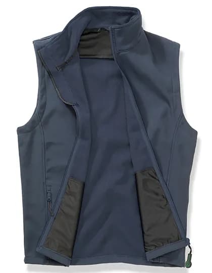 Mens Printable Softshell Bodywarmer with Recycled Fleece Inner - Navy/Navy