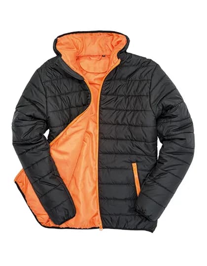Soft Padded Jacket - Black/Orange