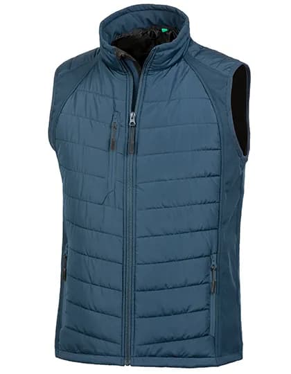 Recycled Compass Padded Softshell Gilet - Navy/Navy