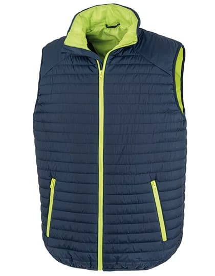 Recycled Thermoquilt Gilet - Navy/Lime