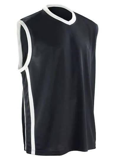 Men´s Basketball Quick Dry Top - Black/White