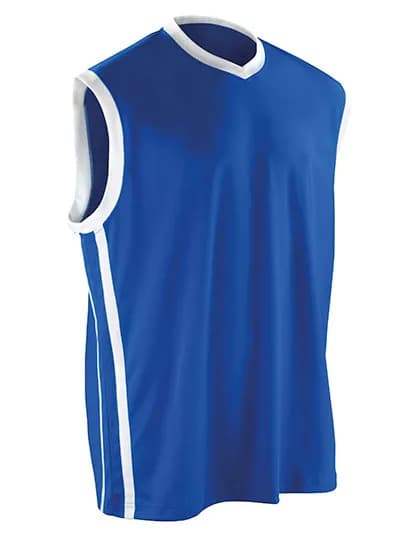 Men´s Basketball Quick Dry Top - Royal/White