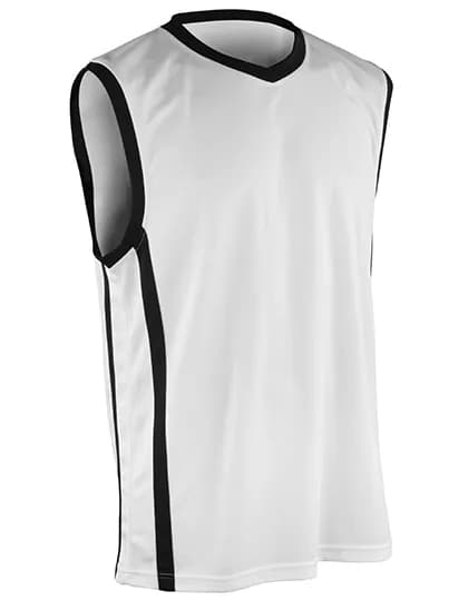 Men´s Basketball Quick Dry Top - White/Black