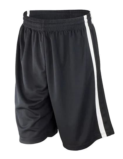 Men´s Basketball Quick Dry Short - Black/White