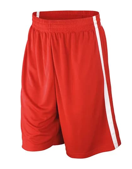 Men´s Basketball Quick Dry Short - Red/White