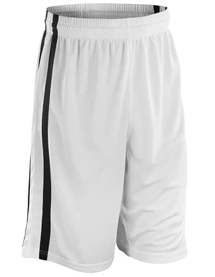 Men´s Basketball Quick Dry Short - White/Black