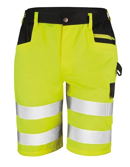 Safety Cargo Shorts - Fluorescent Yellow