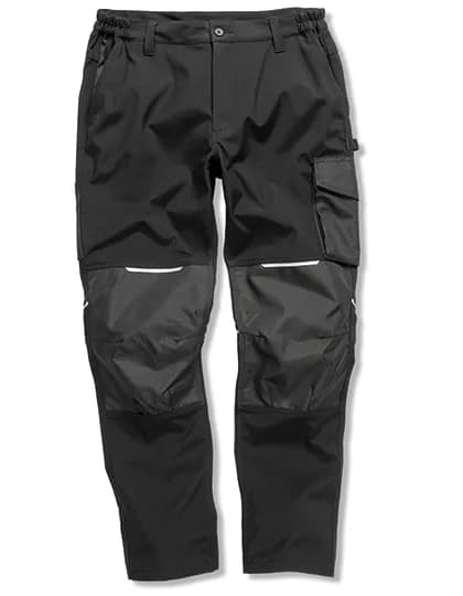 Slim Fit Soft Shell Work Trouser - Black