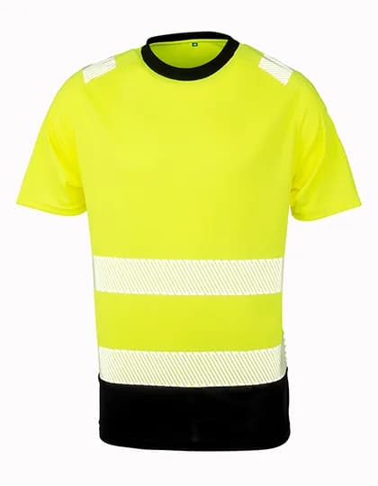 Recycled Safety T-Shirt - Fluorescent Yellow/Black
