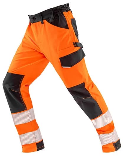 Recycled Dynamic Stretch Safety Trouser - Fluorescent Orange
